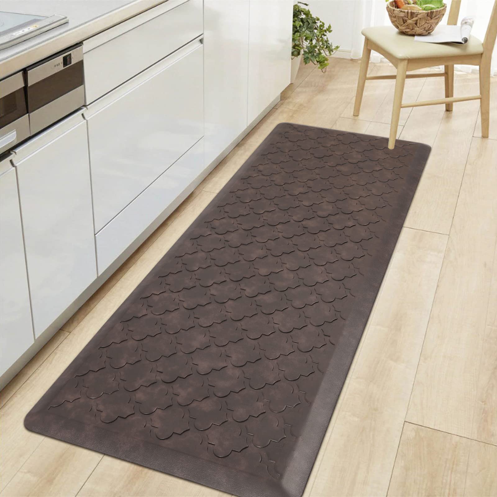 HEBE Kitchen Mat Cushioned Anti Fatigue Kitchen Floor Mat Runner 20"x60" Non Slip Kitchen Mats for Floor Waterproof Kitchen Rugs and Mats Comfort Mat for Standing Desk,Sink,Laundry