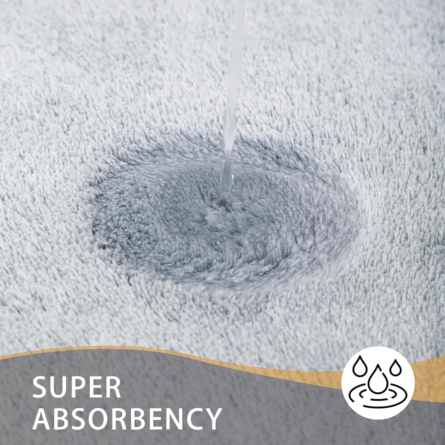 MINIDEAR Bathroom Rugs 36x24 Light Gray - Thick Memory Foam Bath Mat, Ultra Soft & Plush Fluffy, Non-Slip, Quick Dry, Absorbent Washable Floor Microfiber Mat for Tub, Home Decor Accessories