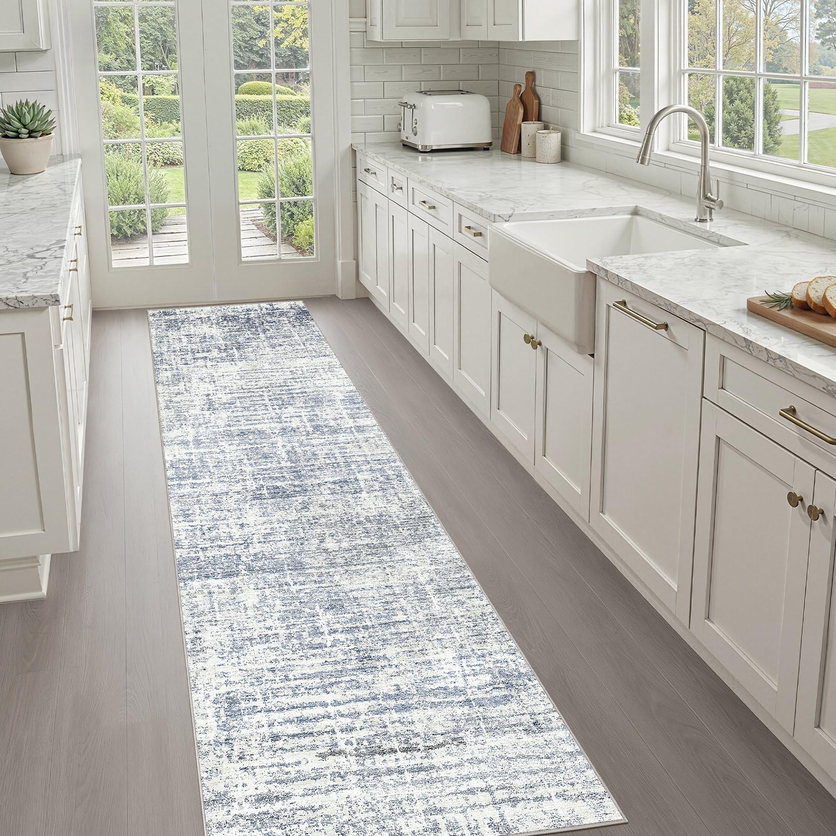 8x10 Area Rugs Living Room: Washable Large Neutral Brown Rug Abstract Soft Modern Stain Resistant Indoor Floor Non-Slip Carpet for Bedroom Nursery Kids Office Playroom Dining Room Under Table Home