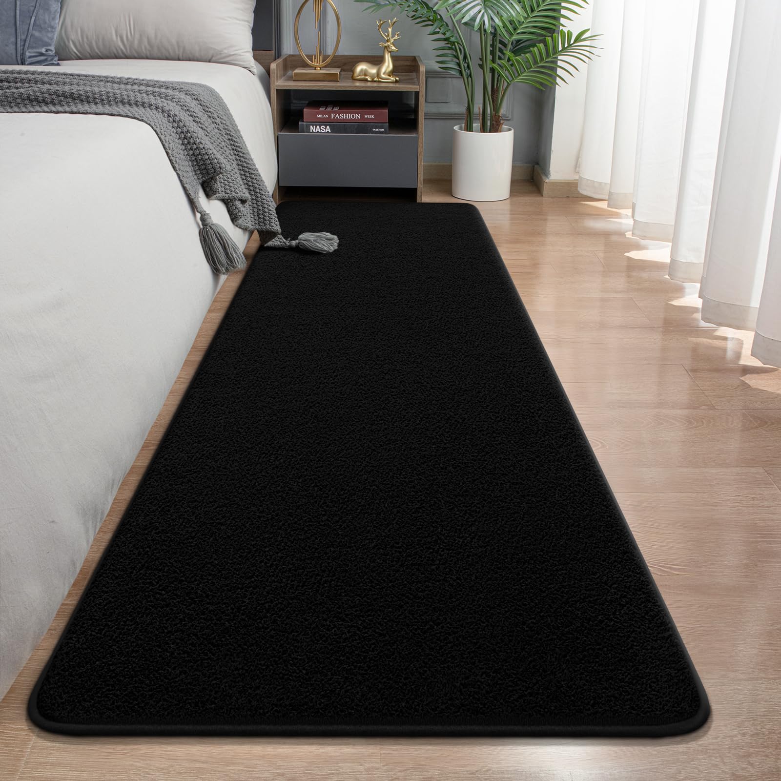 Large Modern Area Rugs for Living Room Bedroom, 6x9 Feet Dark Grey Ultra Soft Solid Thickened Memory Foam Indoor Minimalist Carpets, Non-Slip Comfy Rugs for Boys Girls Nursery Kids Room Home Décor