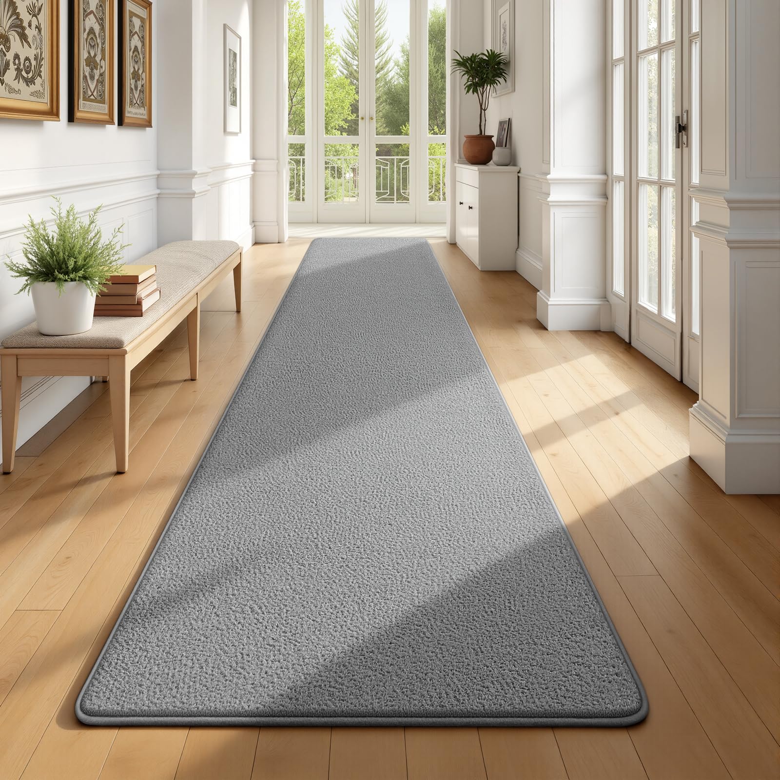 Large Modern Area Rugs for Living Room Bedroom, 6x9 Feet Dark Grey Ultra Soft Solid Thickened Memory Foam Indoor Minimalist Carpets, Non-Slip Comfy Rugs for Boys Girls Nursery Kids Room Home Décor