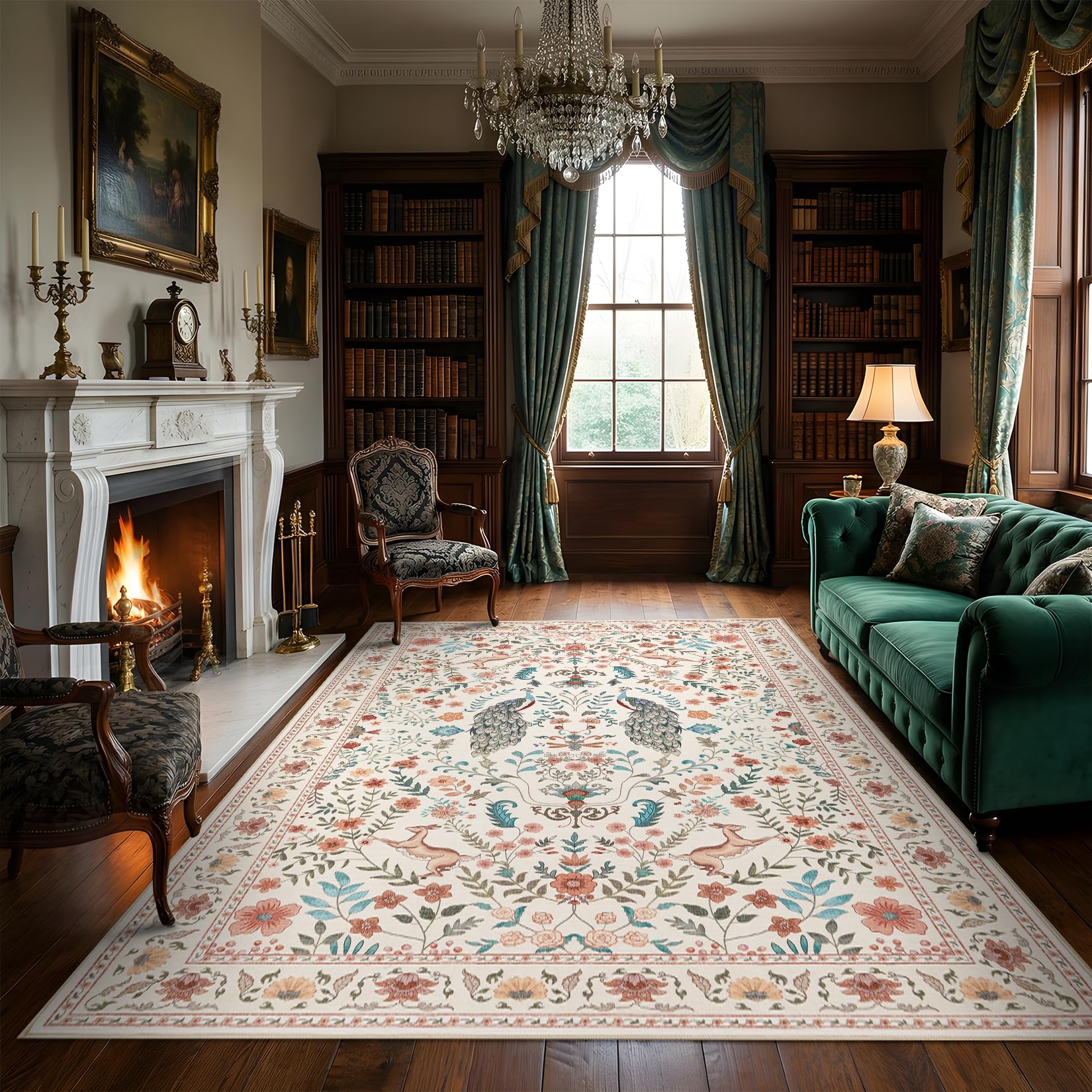 Garvee Modern Solid Rugs for Living Room 8x10 Washable Rug Large Non Slip Low Pile Foldable Carpet Ultra Soft Non-Shedding Stain-Resistant Floor Mat for Bedroom Playroom Nursery Office Dorm Cream