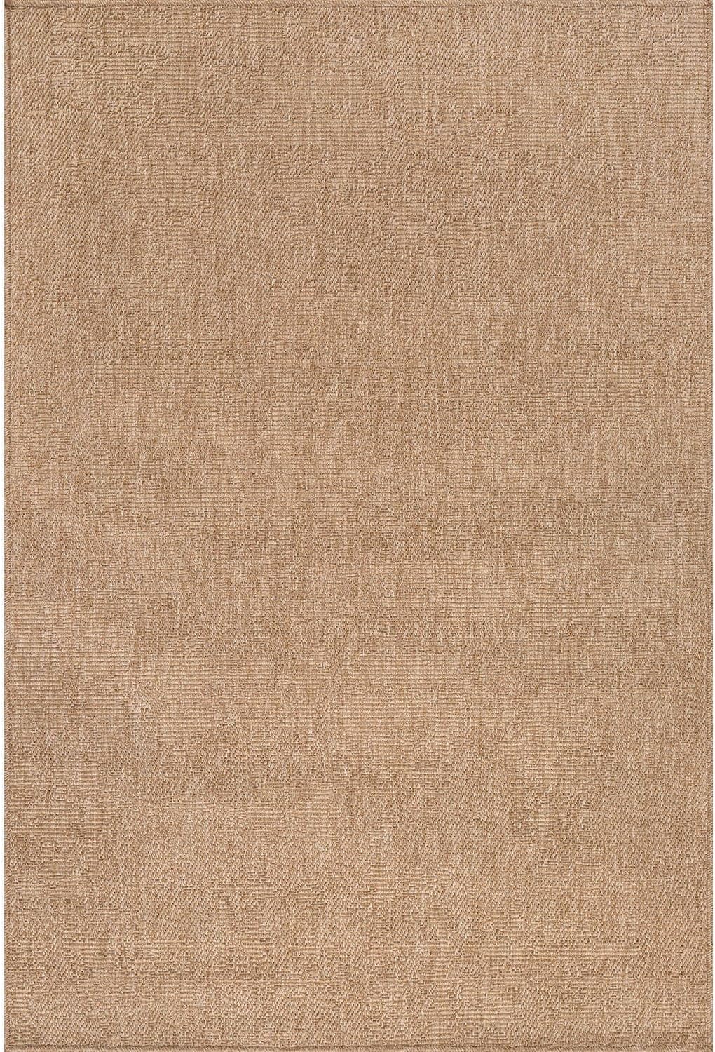 Washable Easy Jute Rug 5x7, Indoor Outdoor Rugs Natural Color Farmhouse Area Rugs for Living Room, Kitchen, High Traffic Area, Easy to Clean Solid Boho Woven Design Outside Carpet (5 X 7 Natural)