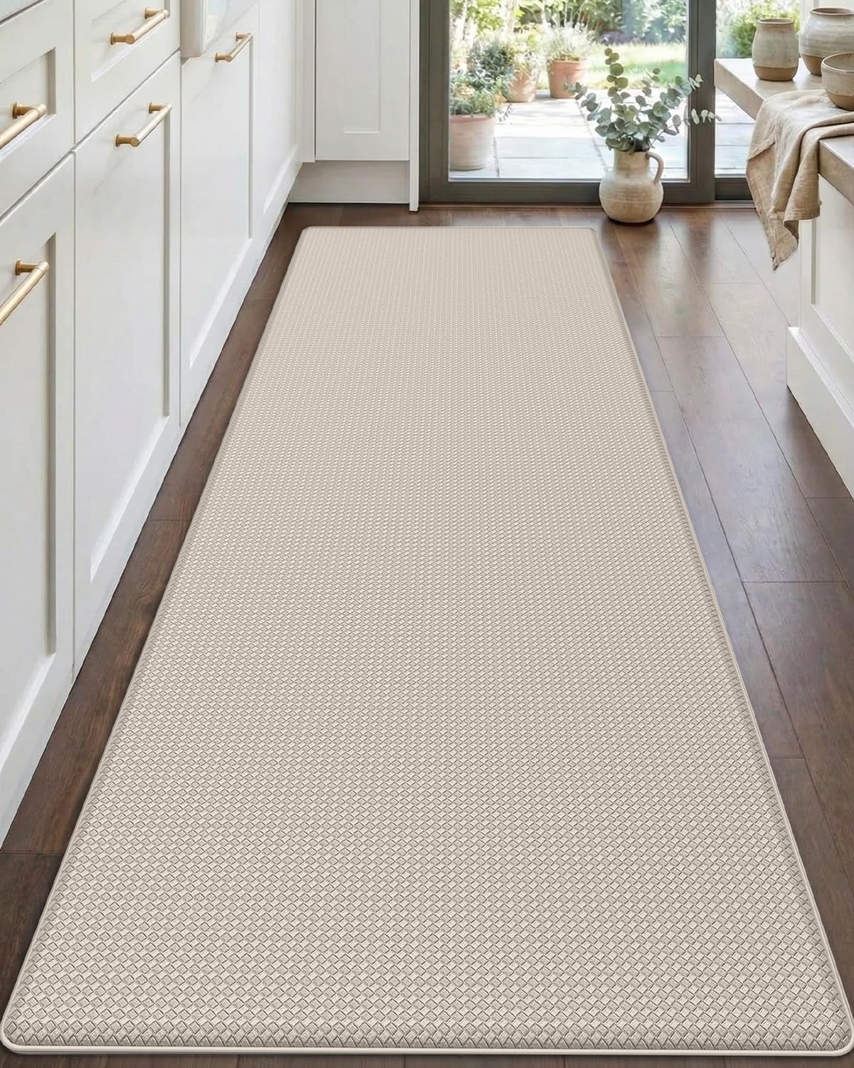 DEXI Kitchen Floor Mats Cushioned Anti Fatigue,17x59, Standing Runner Rug Waterproof, Comfort Memory Foam Padded for Front Sink Laundry, Black