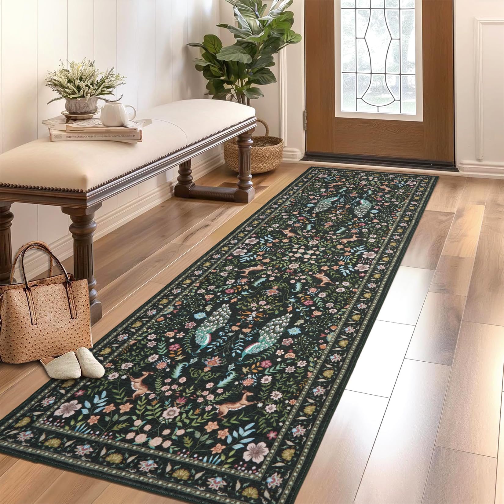 Garvee Modern Solid Rugs for Living Room 8x10 Washable Rug Large Non Slip Low Pile Foldable Carpet Ultra Soft Non-Shedding Stain-Resistant Floor Mat for Bedroom Playroom Nursery Office Dorm Cream