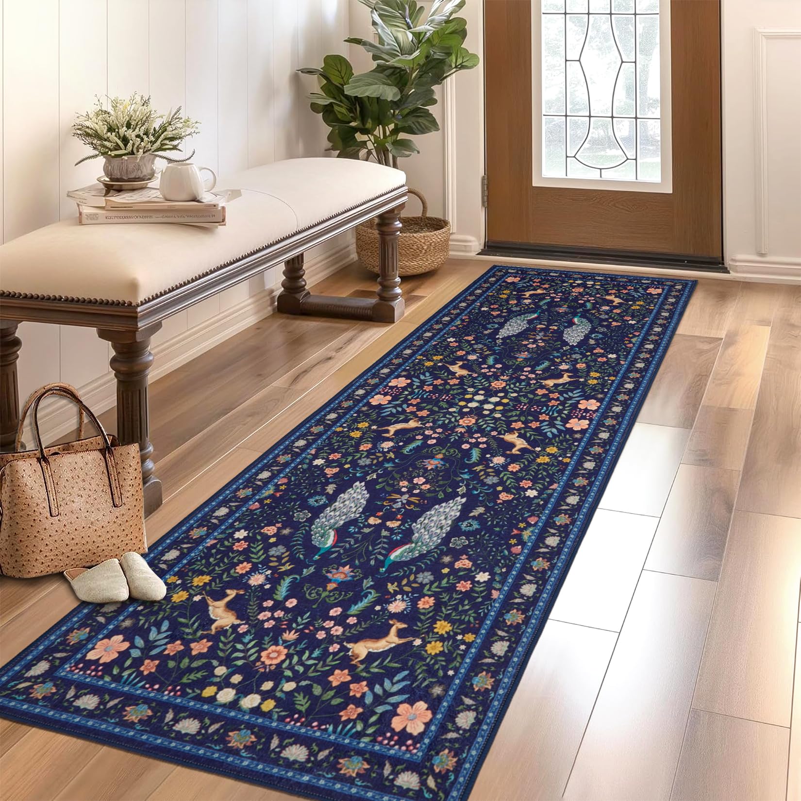 Garvee Modern Solid Rugs for Living Room 8x10 Washable Rug Large Non Slip Low Pile Foldable Carpet Ultra Soft Non-Shedding Stain-Resistant Floor Mat for Bedroom Playroom Nursery Office Dorm Cream