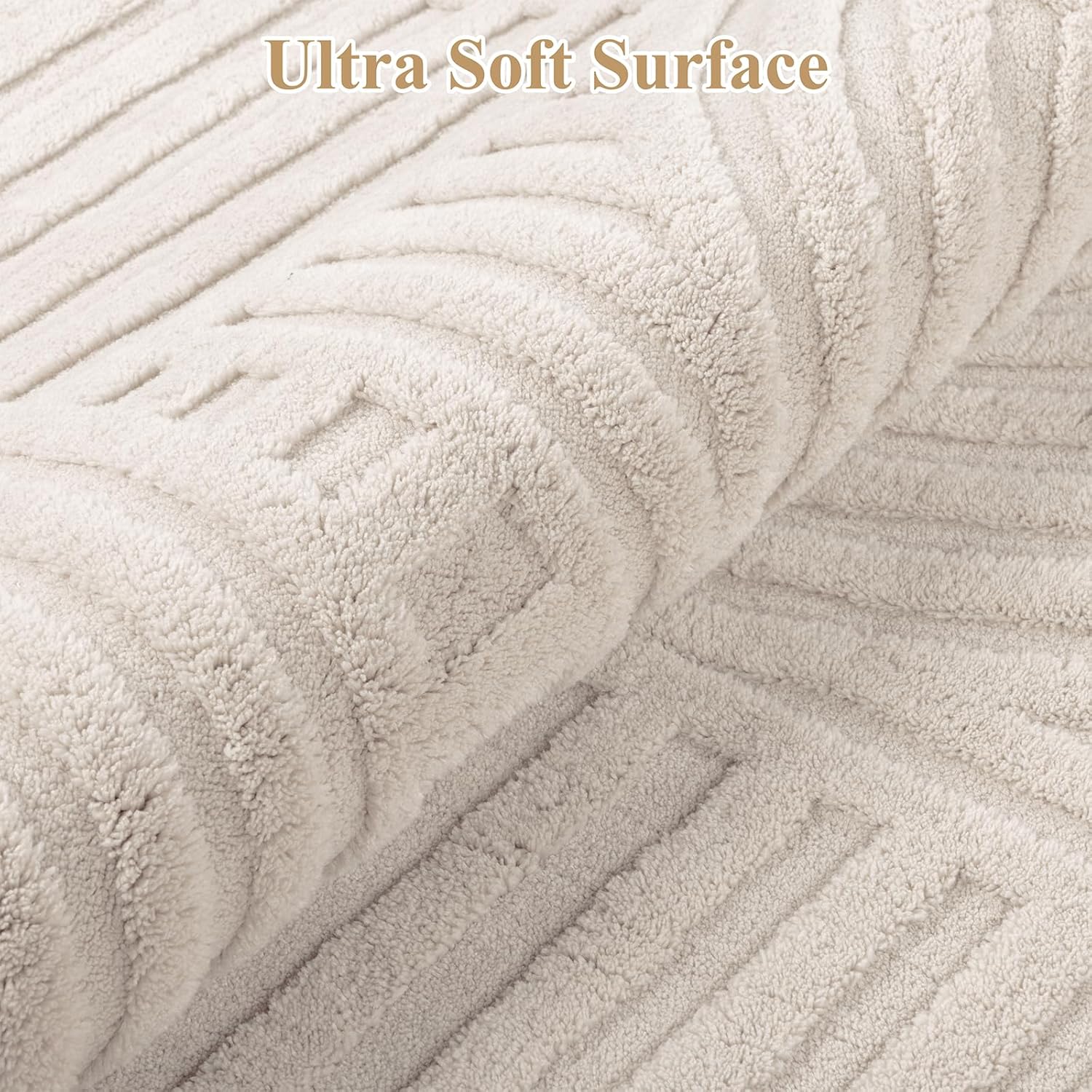 Pauwer 9x12 Washable Area Rugs for Living Room Modern Beige Solid Color Soft Fluffy Rugs for Bedroom Non Slip Boho Accent Indoor Mat Floor Carpet Cover for Kids Room Dining Room Kitchen Office