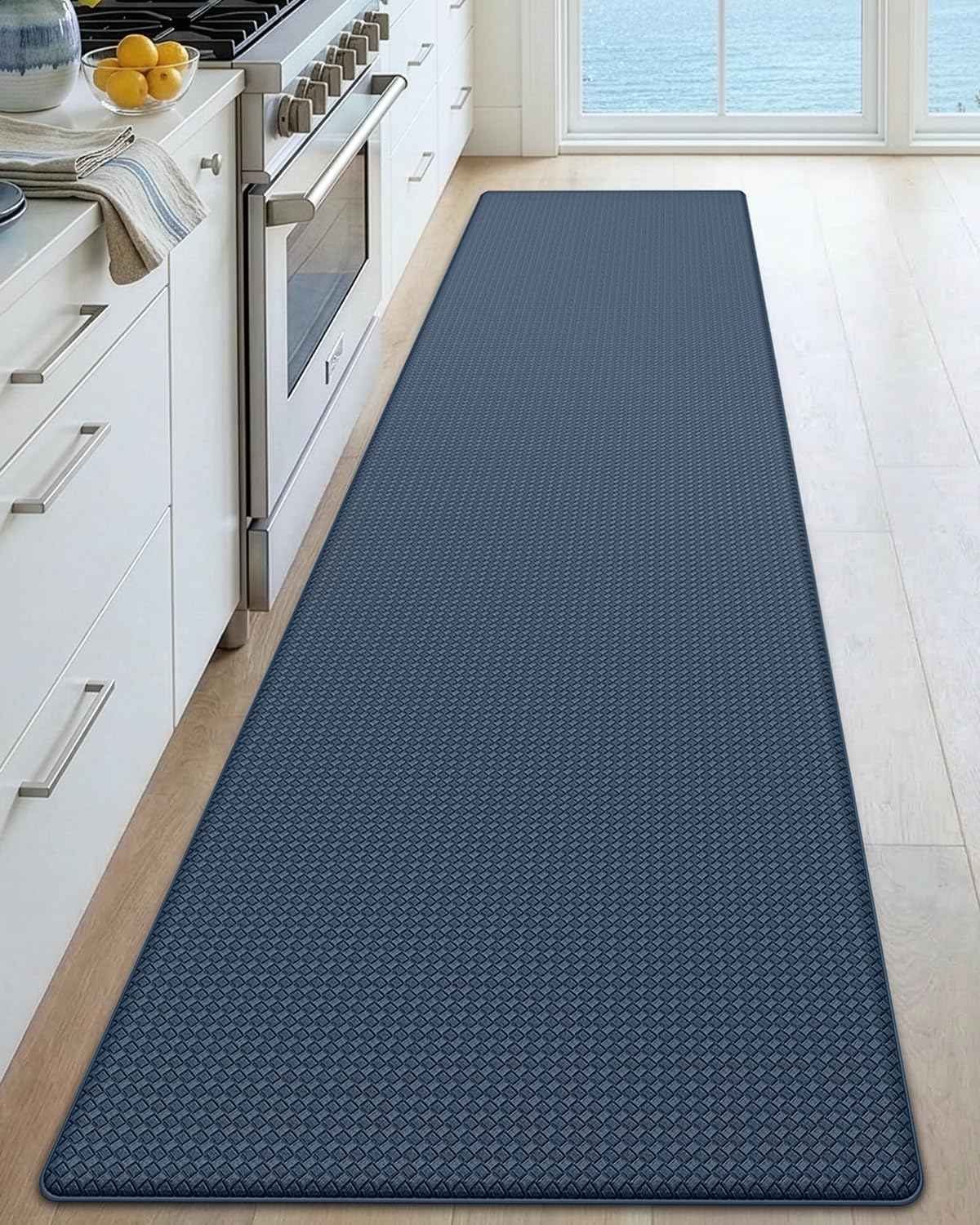 DEXI Kitchen Floor Mats Cushioned Anti Fatigue,17x59, Standing Runner Rug Waterproof, Comfort Memory Foam Padded for Front Sink Laundry, Black