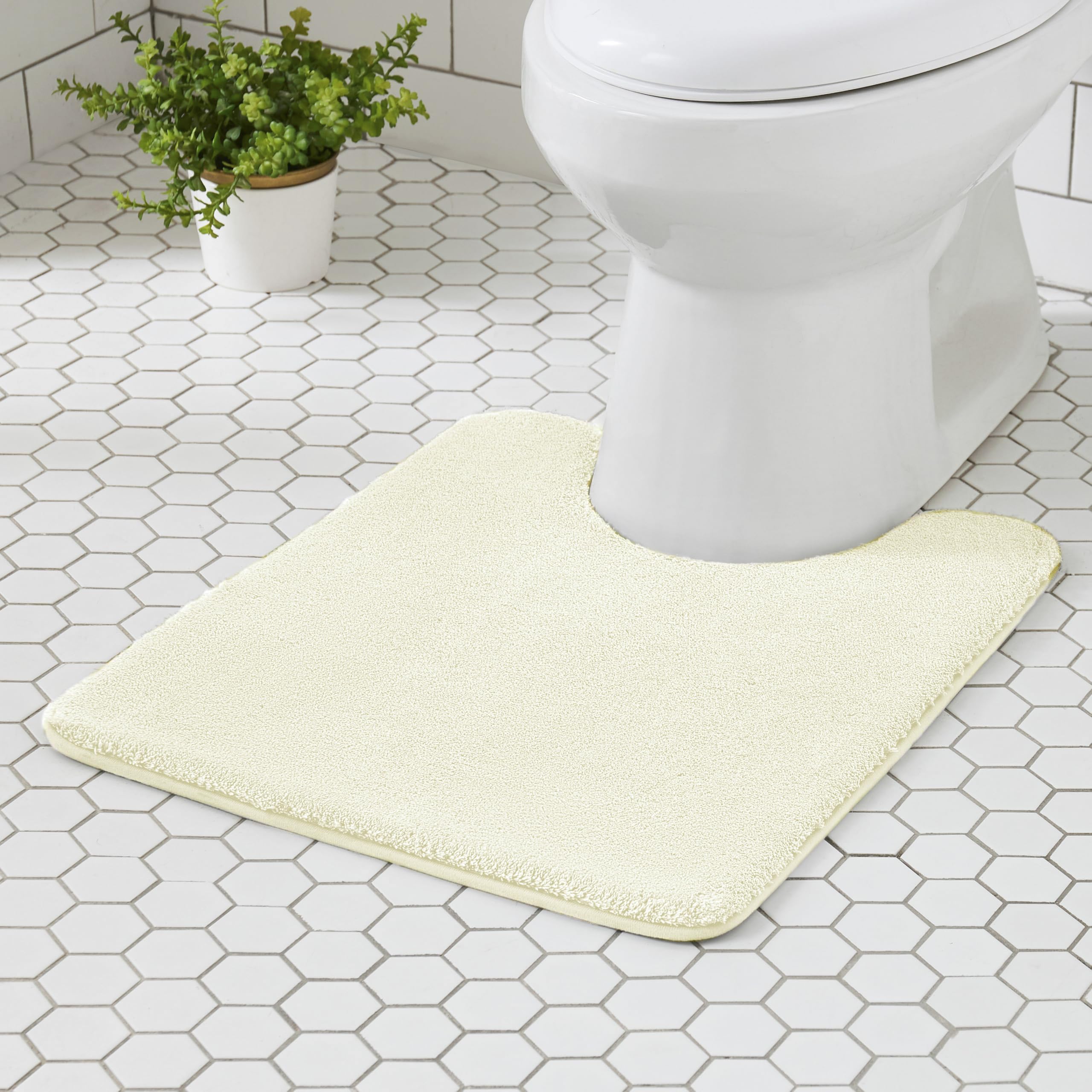 MINIDEAR Bathroom Rugs 36x24 Light Gray - Thick Memory Foam Bath Mat, Ultra Soft & Plush Fluffy, Non-Slip, Quick Dry, Absorbent Washable Floor Microfiber Mat for Tub, Home Decor Accessories