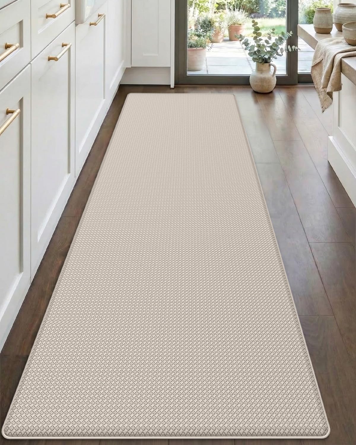 DEXI Kitchen Floor Mats Cushioned Anti Fatigue,17x59, Standing Runner Rug Waterproof, Comfort Memory Foam Padded for Front Sink Laundry, Black