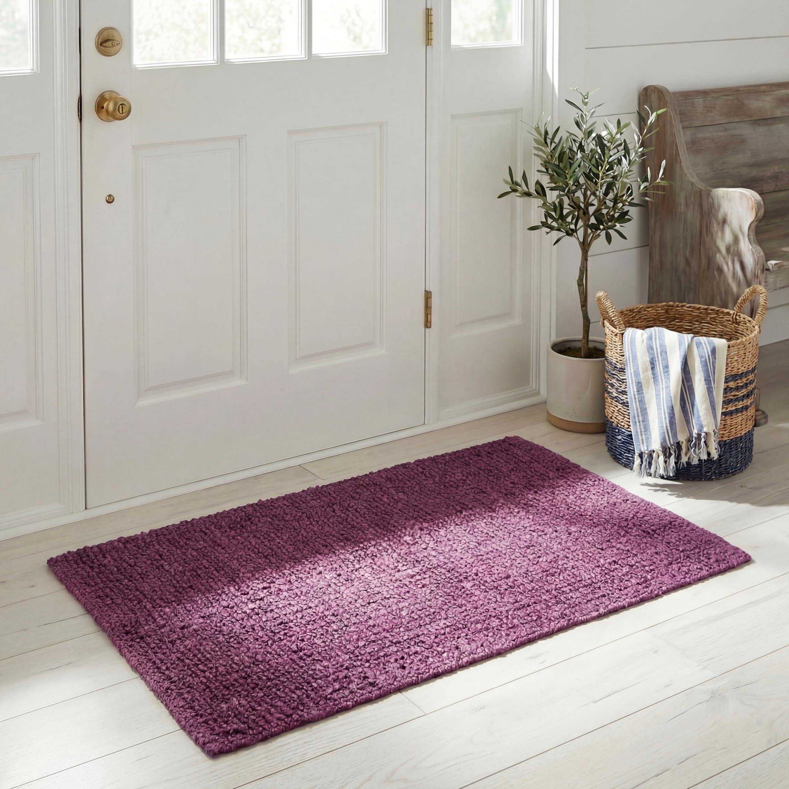 SAFAVIEH Area Rug 9x12 - Natural Fiber Collection - Large - Natural Brown, Handmade Jute, Farmhouse Style, Chunky Textured Thick Pile (NF447A)