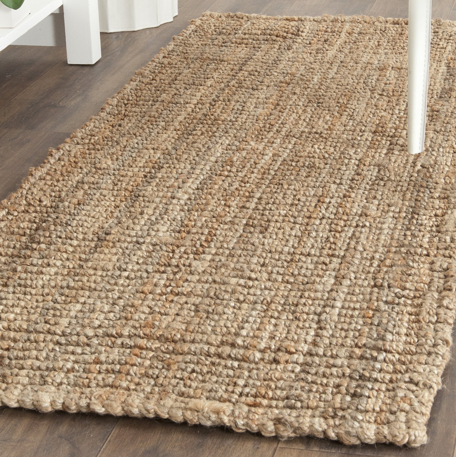 SAFAVIEH Area Rug 9x12 - Natural Fiber Collection - Large - Natural Brown, Handmade Jute, Farmhouse Style, Chunky Textured Thick Pile (NF447A)