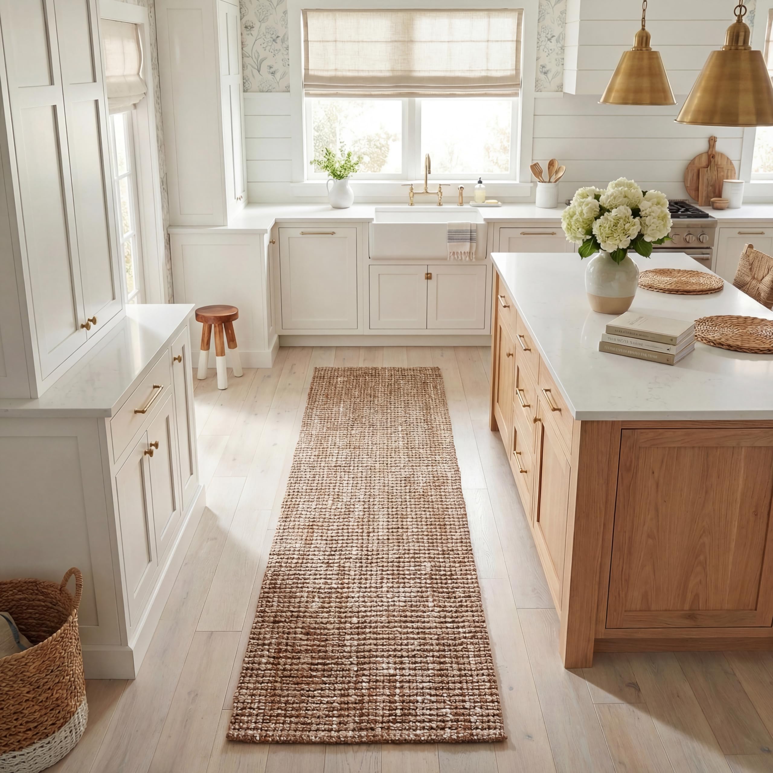 SAFAVIEH Area Rug 9x12 - Natural Fiber Collection - Large - Natural Brown, Handmade Jute, Farmhouse Style, Chunky Textured Thick Pile (NF447A)