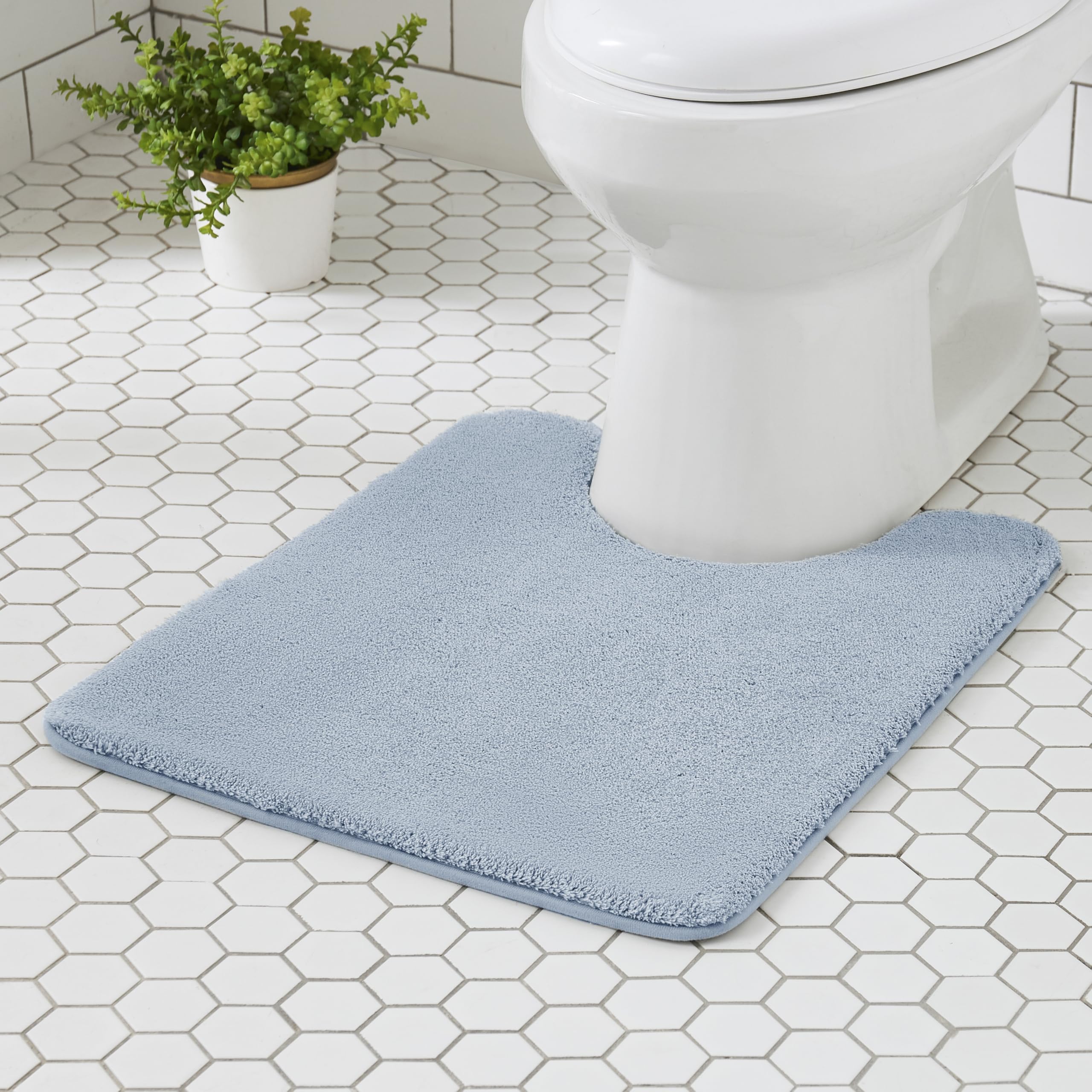 MINIDEAR Bathroom Rugs 36x24 Light Gray - Thick Memory Foam Bath Mat, Ultra Soft & Plush Fluffy, Non-Slip, Quick Dry, Absorbent Washable Floor Microfiber Mat for Tub, Home Decor Accessories