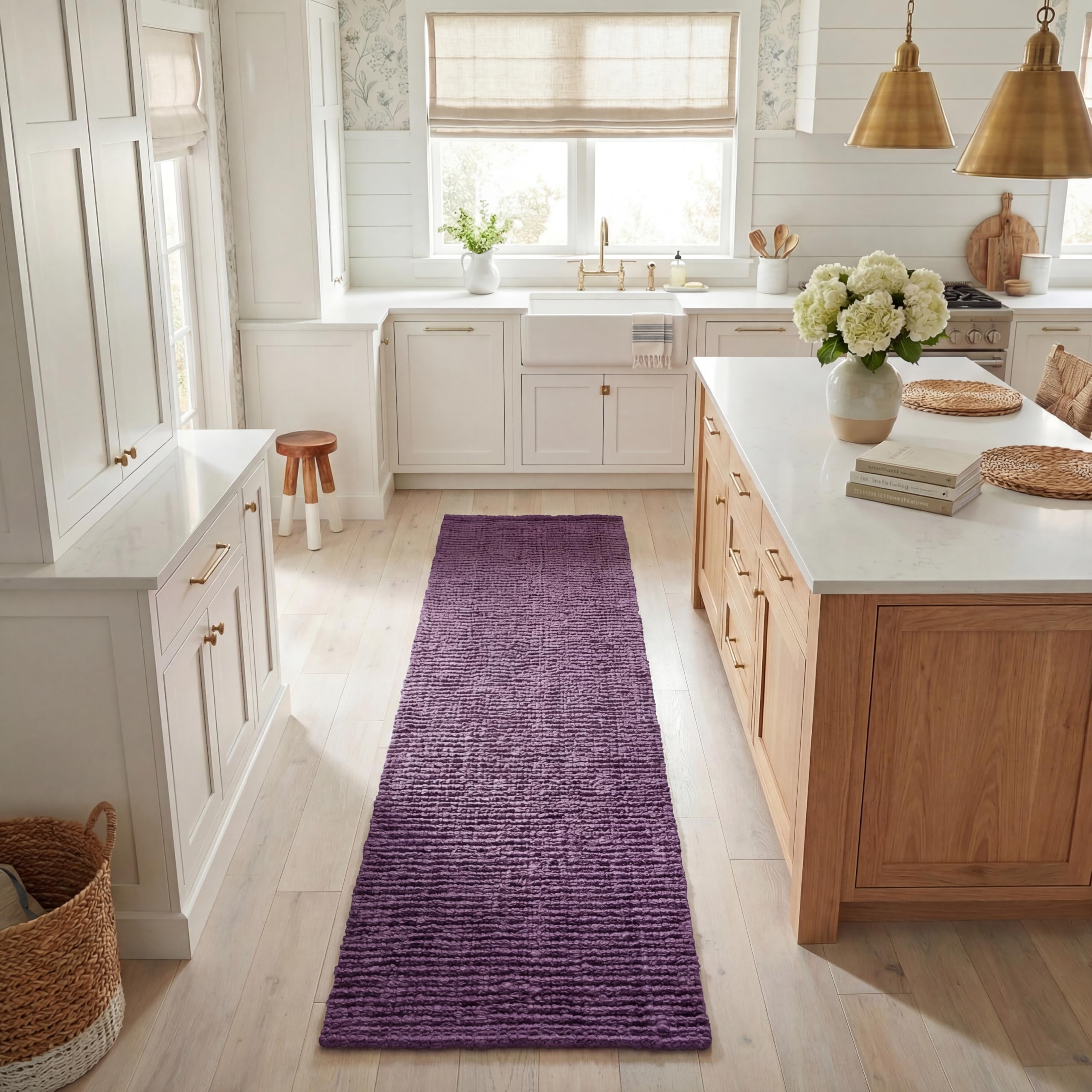 SAFAVIEH Area Rug 9x12 - Natural Fiber Collection - Large - Natural Brown, Handmade Jute, Farmhouse Style, Chunky Textured Thick Pile (NF447A)