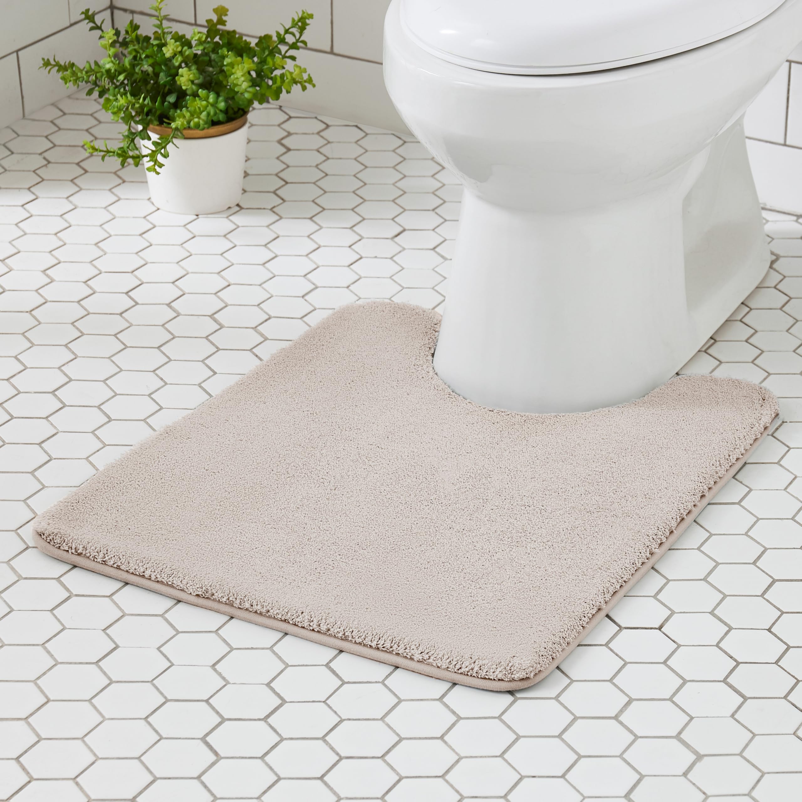MINIDEAR Bathroom Rugs 36x24 Light Gray - Thick Memory Foam Bath Mat, Ultra Soft & Plush Fluffy, Non-Slip, Quick Dry, Absorbent Washable Floor Microfiber Mat for Tub, Home Decor Accessories