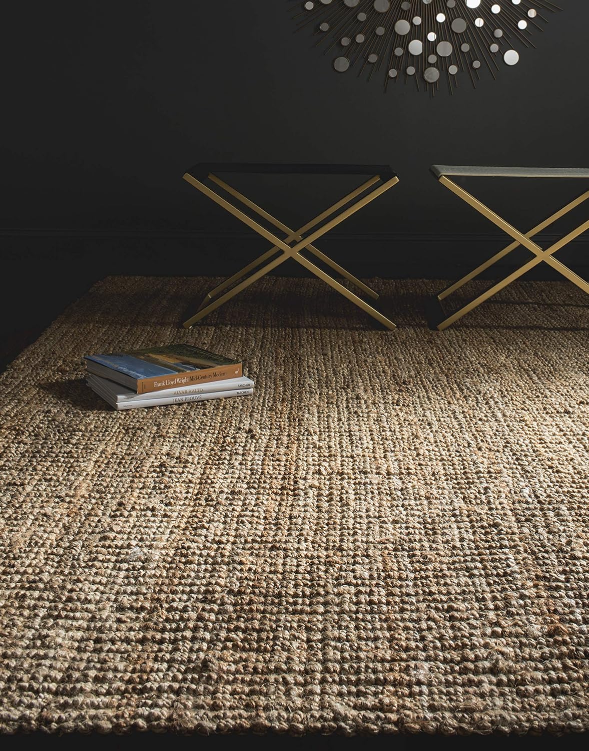 SAFAVIEH Area Rug 9x12 - Natural Fiber Collection - Large - Natural Brown, Handmade Jute, Farmhouse Style, Chunky Textured Thick Pile (NF447A)