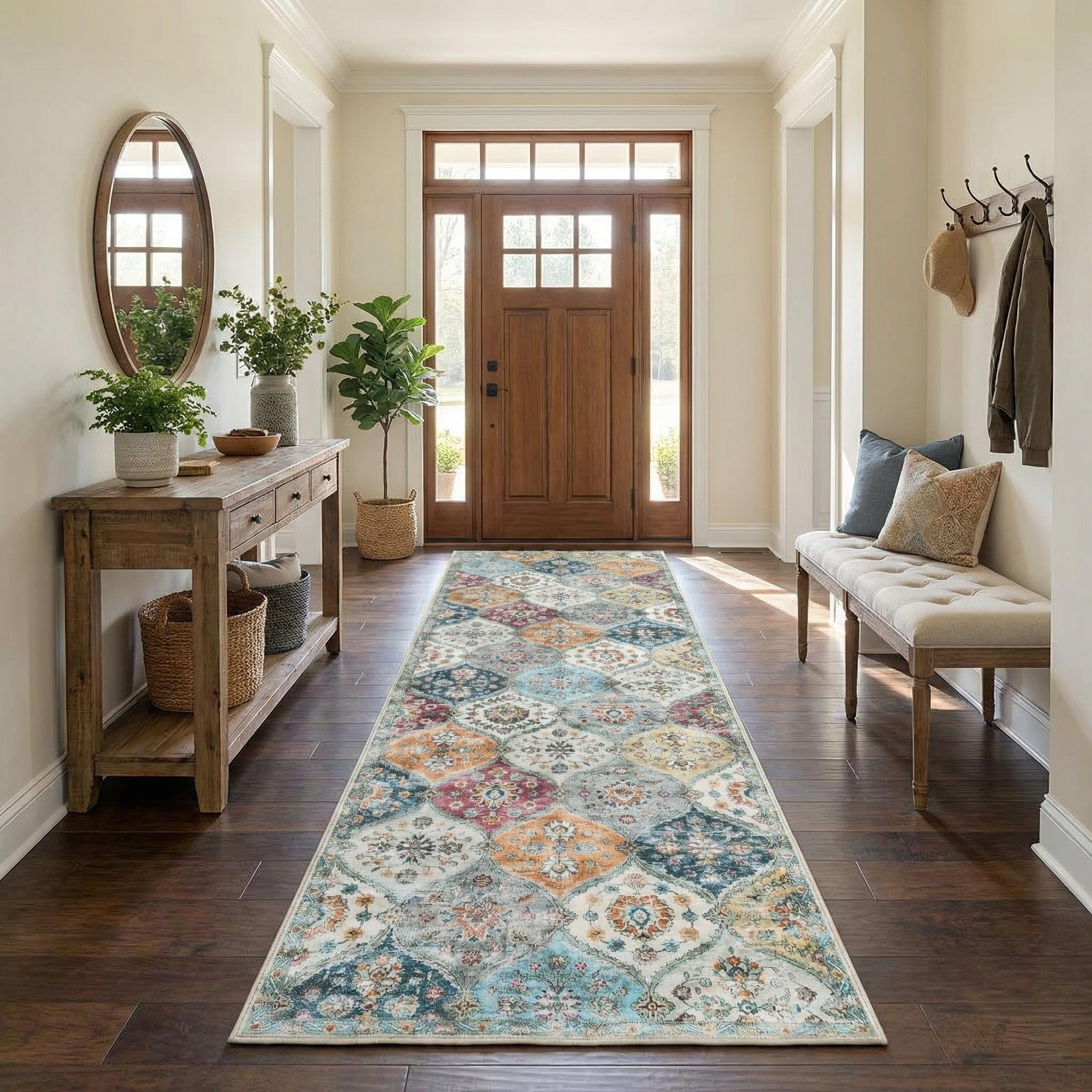 Garvee Modern Solid Rugs for Living Room 8x10 Washable Rug Large Non Slip Low Pile Foldable Carpet Ultra Soft Non-Shedding Stain-Resistant Floor Mat for Bedroom Playroom Nursery Office Dorm Cream