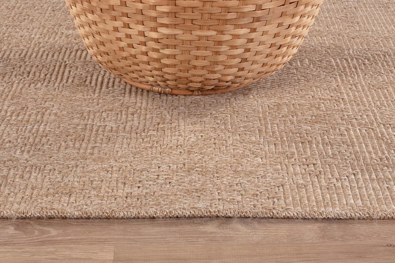 Washable Easy Jute Rug 5x7, Indoor Outdoor Rugs Natural Color Farmhouse Area Rugs for Living Room, Kitchen, High Traffic Area, Easy to Clean Solid Boho Woven Design Outside Carpet (5 X 7 Natural)