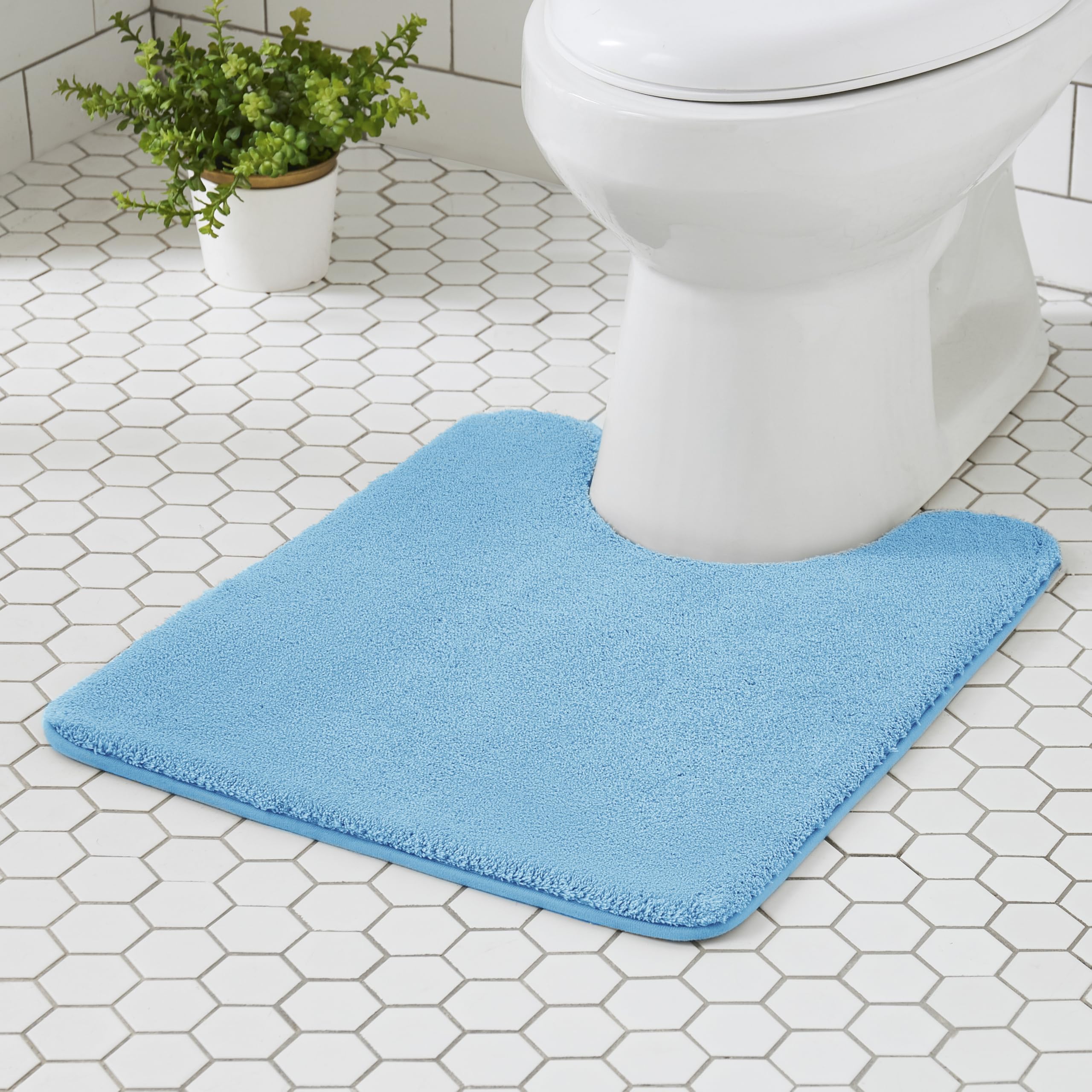 MINIDEAR Bathroom Rugs 36x24 Light Gray - Thick Memory Foam Bath Mat, Ultra Soft & Plush Fluffy, Non-Slip, Quick Dry, Absorbent Washable Floor Microfiber Mat for Tub, Home Decor Accessories