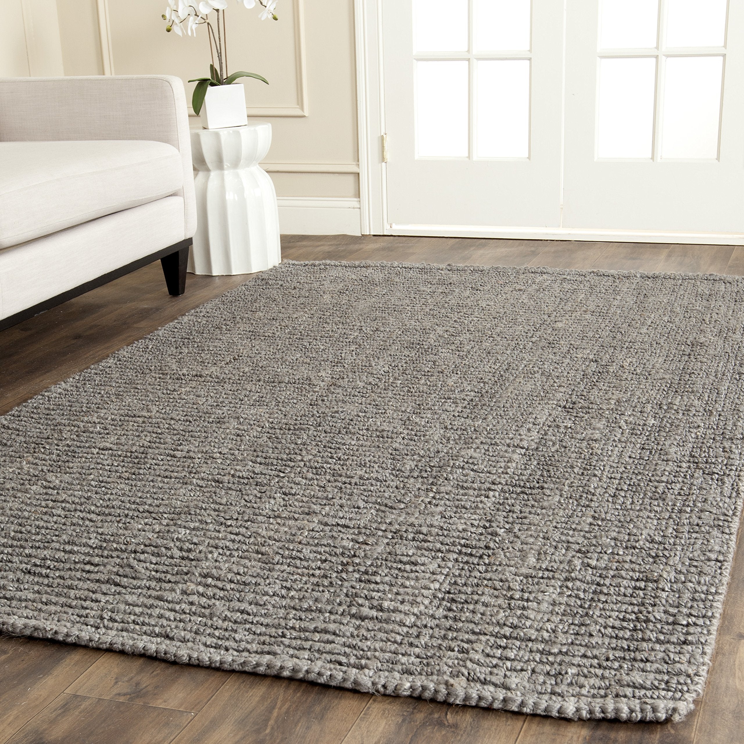 SAFAVIEH Area Rug 9x12 - Natural Fiber Collection - Large - Natural Brown, Handmade Jute, Farmhouse Style, Chunky Textured Thick Pile (NF447A)