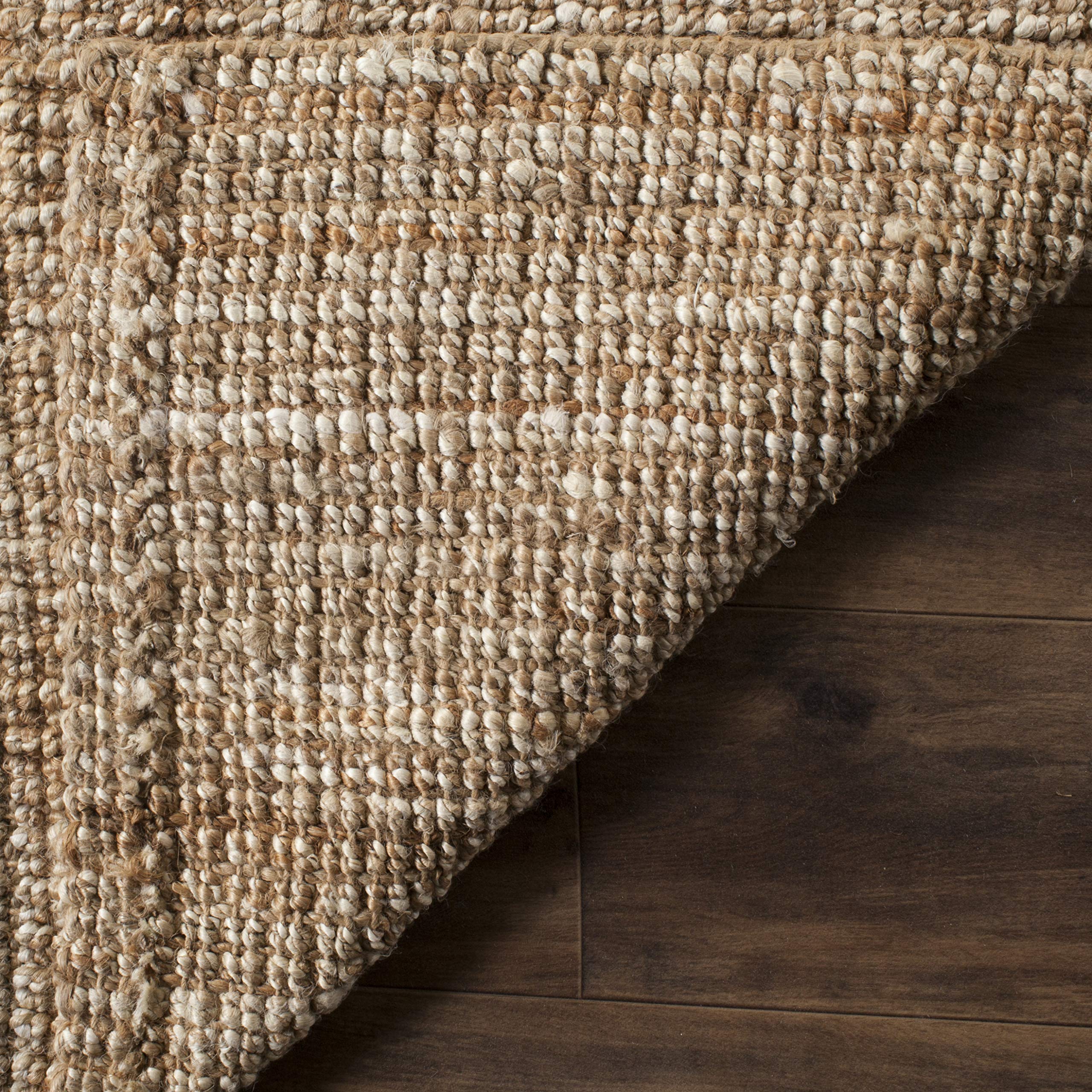 SAFAVIEH Area Rug 9x12 - Natural Fiber Collection - Large - Natural Brown, Handmade Jute, Farmhouse Style, Chunky Textured Thick Pile (NF447A)