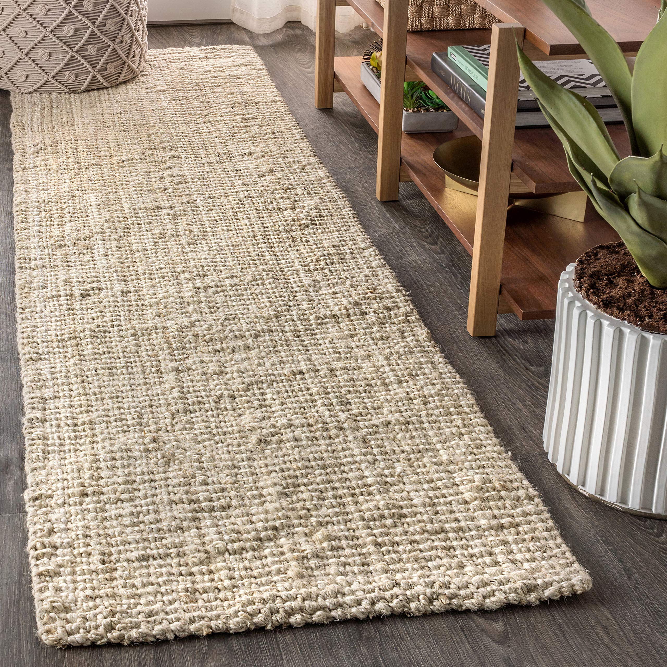 JONATHAN Y Pata Hand Woven Chunky Jute Light Ivory Indoor Area Rug, 5x8, Bohemian, Rustic, Cottage, Easy-Cleaning for Living Room, Bedroom, Kitchen, Non-Shedding (NRF102B-5)