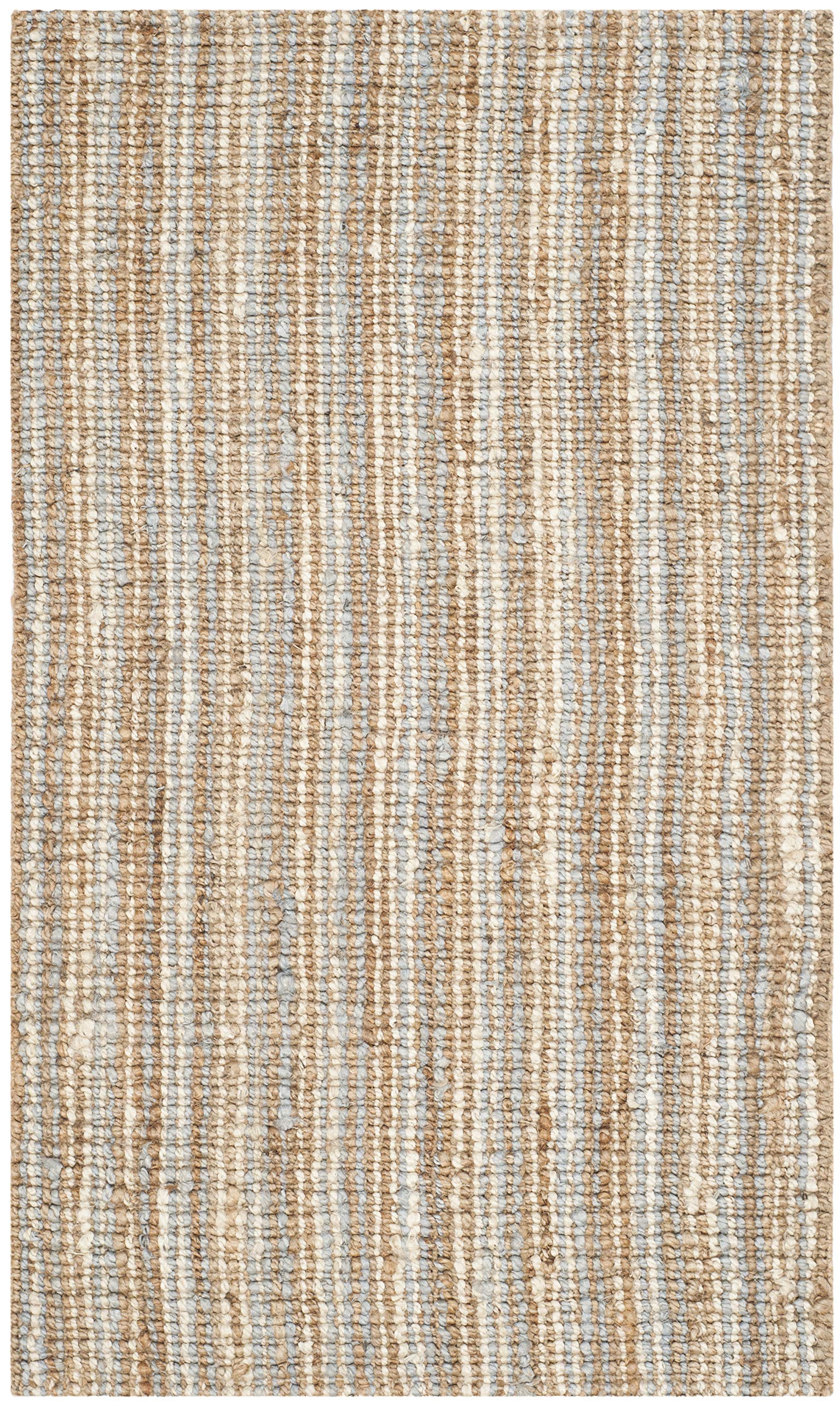 SAFAVIEH Area Rug 9x12 - Natural Fiber Collection - Large - Natural Brown, Handmade Jute, Farmhouse Style, Chunky Textured Thick Pile (NF447A)