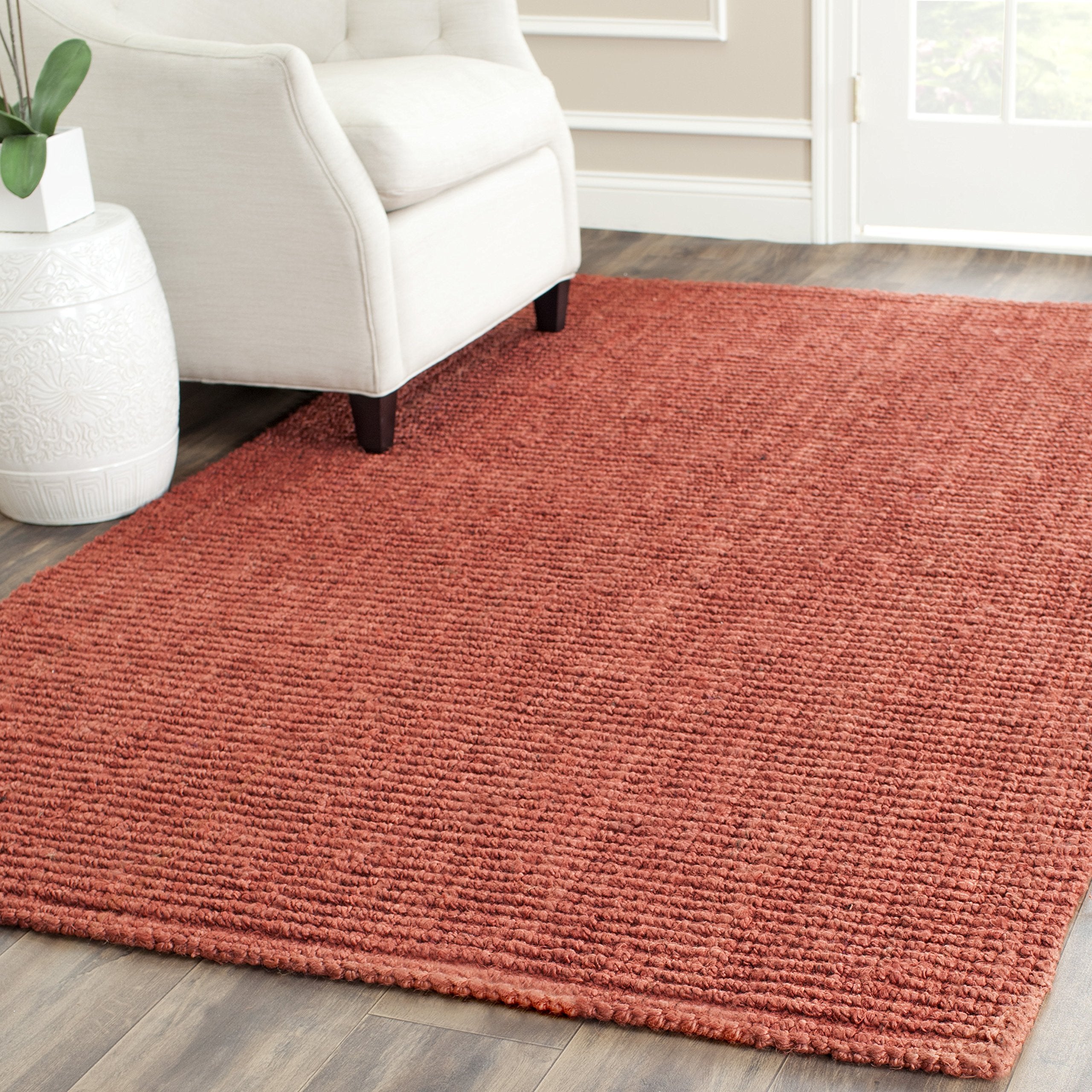 SAFAVIEH Area Rug 9x12 - Natural Fiber Collection - Large - Natural Brown, Handmade Jute, Farmhouse Style, Chunky Textured Thick Pile (NF447A)